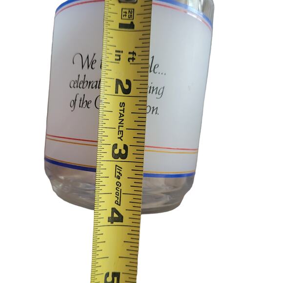 Vintage US Constitution 200th Anniversary We the People Frosted Glasses set of 2 - Picture 7 of 8